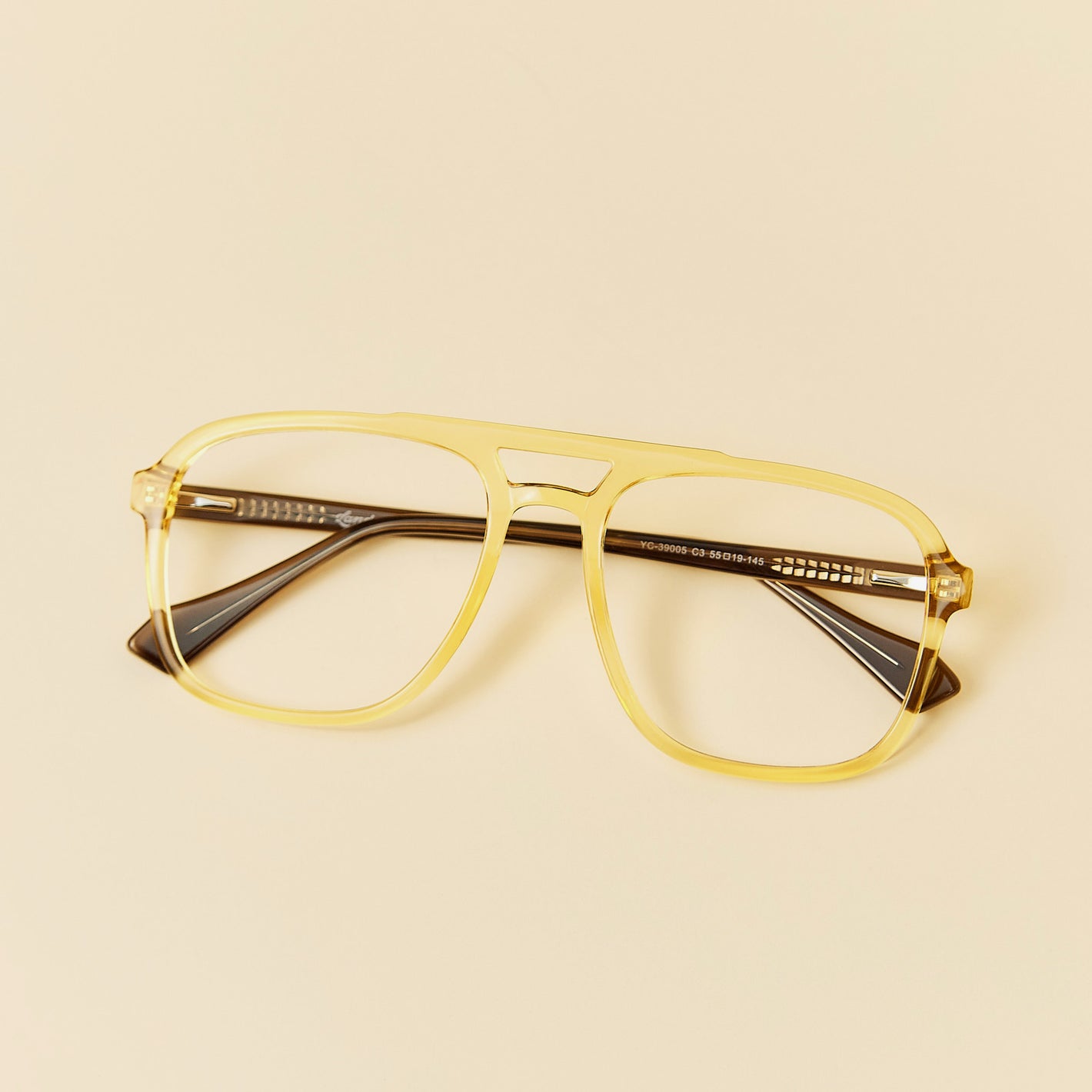 Yellow transparent aviator