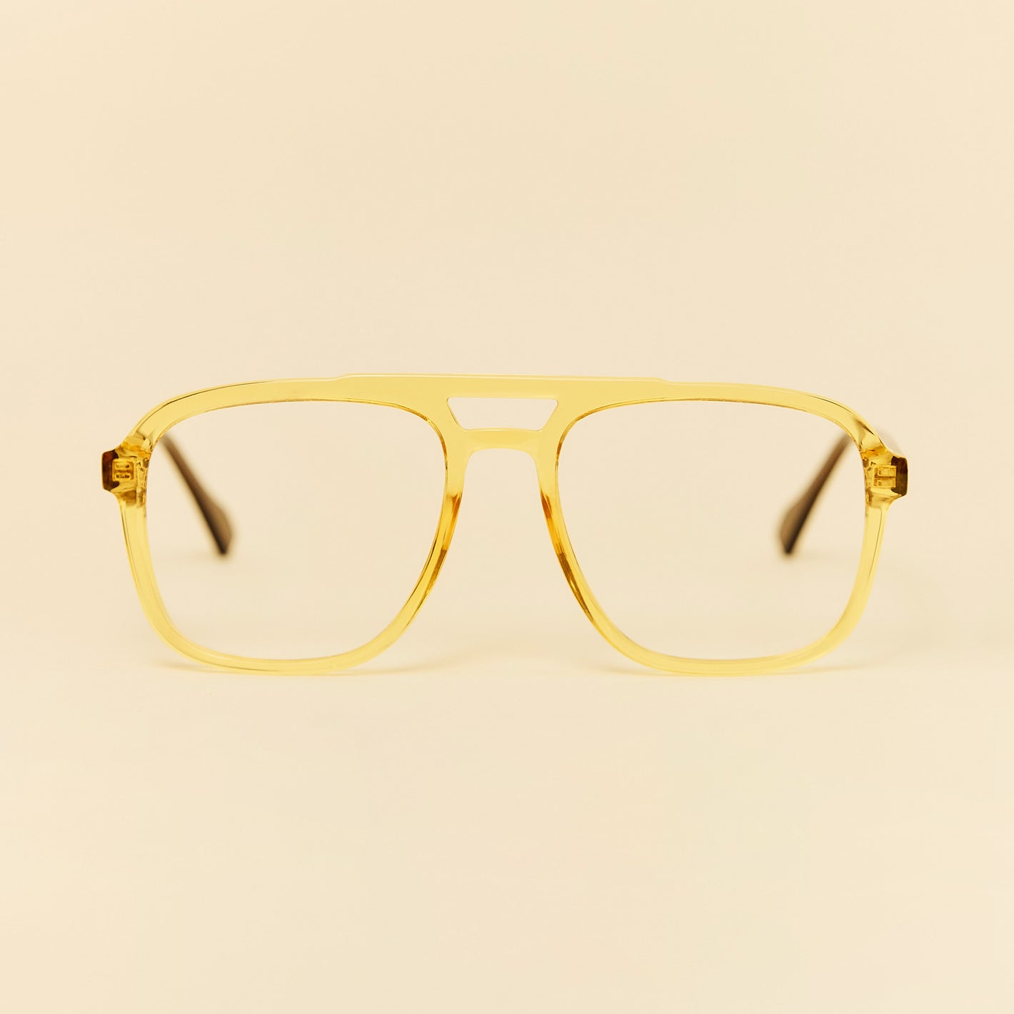 Yellow transparent aviator